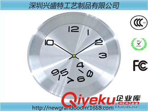 金属挂钟 银色金属钟 gd客厅卧室时尚全铝挂钟 色彩丰富 厂价直销