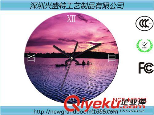 MDF掛鐘 新品 時尚密度板彩印熱轉(zhuǎn)印掛鐘 復(fù)古仿木