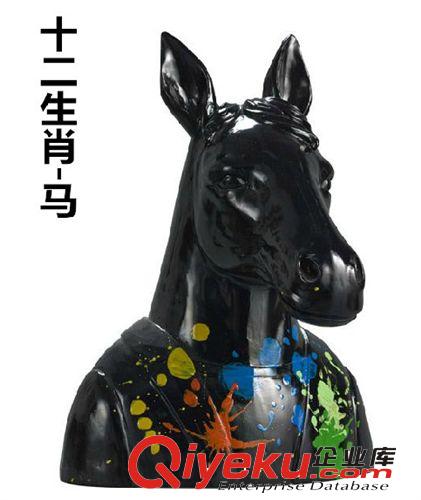 9月新品 彩繪 十二生肖擺件 鼠?；⑼谬埳唏R羊猴雞狗豬工藝品