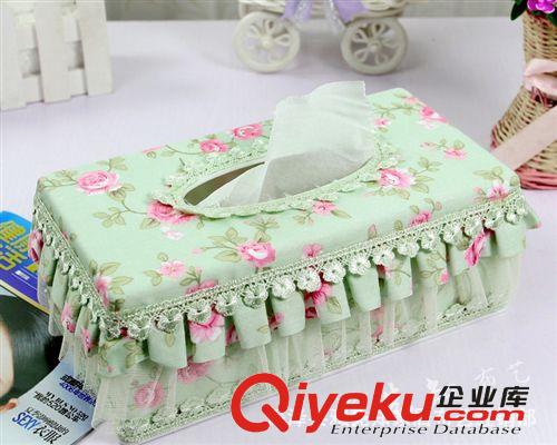 紙巾盒 小熊紙巾盒 熱銷韓版方形布藝紙巾盒 蕾絲車用紙巾盒原始圖片2
