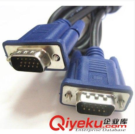 線才 美魚兒VGA線 3+6VGA線 銅芯顯示器信號線 屏蔽雙磁環3米原始圖片3