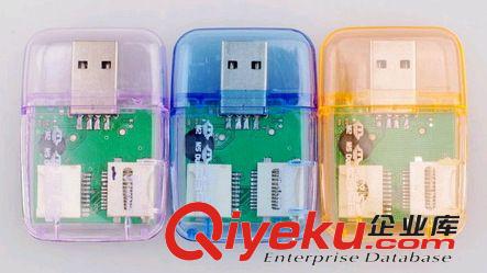USB產品   多功能多合一讀卡器 {wn}高速 TF/SD讀卡器 小透明讀卡器原始圖片3