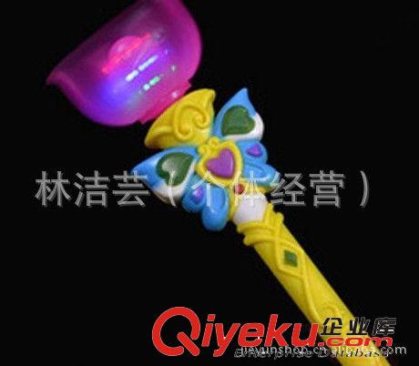 過家家系列 1111電動荷花音樂風車，蓮花，變身棒，閃光巴拉拉魔法棒，批發原始圖片3