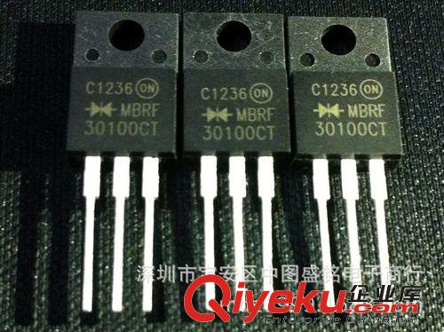 二極管 MBRF30100CT MBR30100CT 全新塑封肖特基二極管  現(xiàn)貨