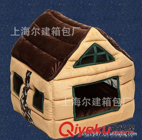 寵物用品 上海新款寵物窩狗 泰迪貴賓棉窩巧克力寵物房子  狗沙發(fā)墊 大號原始圖片3