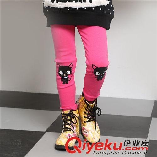 2014品牌新品現貨 原創新品設計童打底褲批發 2014秋裝韓版女童純棉彈性印花童褲