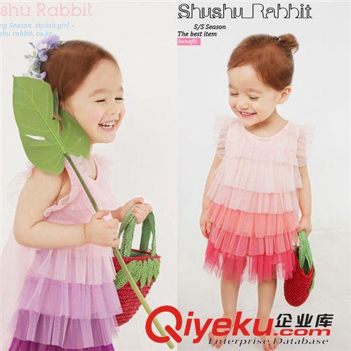 夏裝[訂單生產(chǎn)] 童裝夏款新品 外貿(mào)品牌女童連衣裙 甜美風格連衣裙現(xiàn)貨批發(fā)原始圖片2