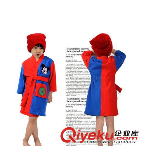 男童服飾 工廠直供 依漫絲品牌 卡通家居服兒童浴袍 精品童裝浴袍批發(fā)原始圖片3