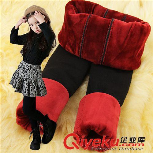 全部產品 鵬威童裝 2014冬季新品韓版女童三層加絨加厚保暖褲兒童打底褲子