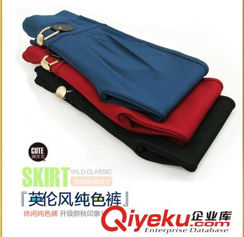 女童 鵬威韓版童裝兒童鉛筆褲糖果色女童打底褲中大童小腳靴褲童褲修身原始圖片3