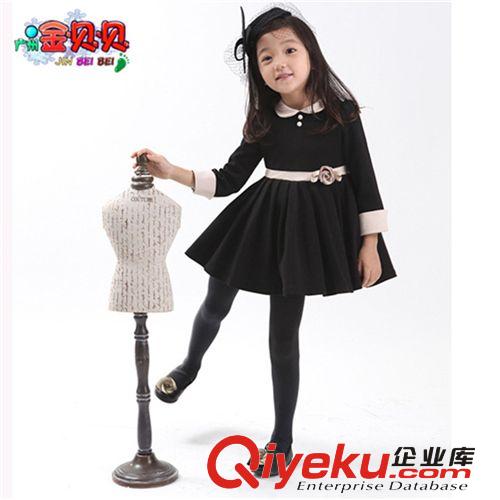 裙裝 童裝2014新款女童收腰連衣裙學(xué)院風(fēng)韓版淑女裙子秋冬裝公主裙原始圖片3