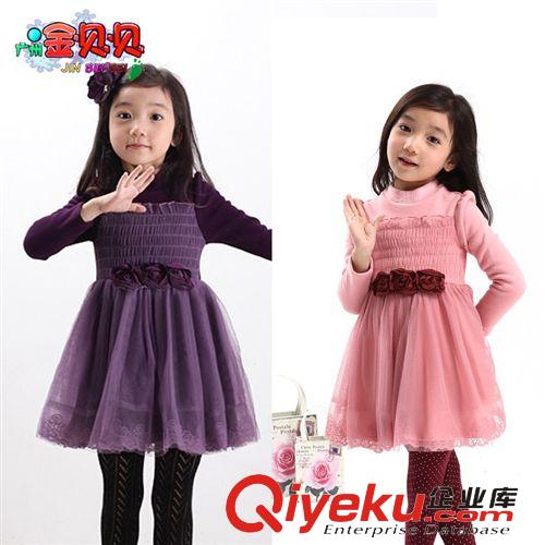 88888 韓版品牌外貿(mào)童裝 女童秋冬長(zhǎng)袖網(wǎng)紗連衣裙 中大童純棉童裙批發(fā)