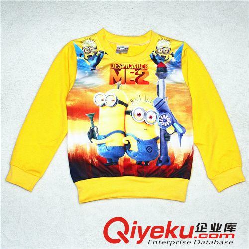 【新品】外貿長袖t恤 2014新款歐美童裝長袖童T恤卡通小黃人兒童打底衫男童長袖t恤批發原始圖片3