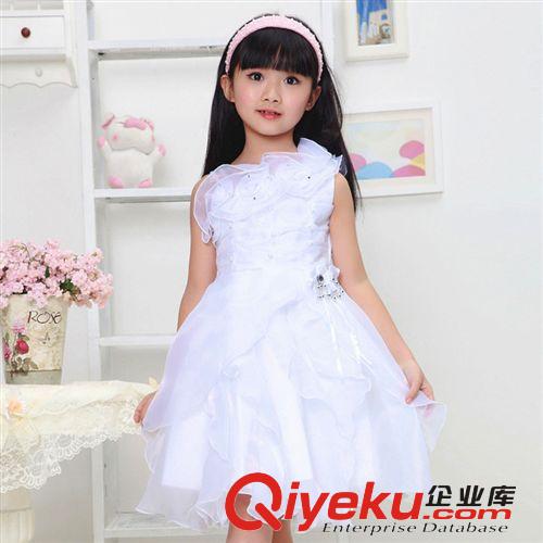 【2014夏款新品童裙】 2014夏季新款韓版童裝婚紗公主裙女童白色兒童連衣裙廠家tj批發