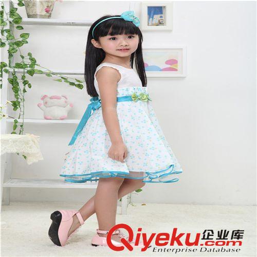 【2014夏款新品童裙】 2014夏季新品韓版童裝圓點時尚女童公主裙婚紗裙精品連衣裙批發