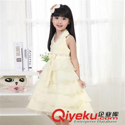 【2014夏款新品童裙】 2014夏季新款韓版童裝 女童婚紗裙公主裙雪紡白色兒童連衣裙批發原始圖片2