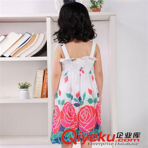 【2014夏款新品童裙】 2014夏季韓版童裝新款童裙蝴蝶結多色印花女童雪紡連衣裙廠家批發原始圖片3