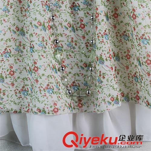 【夏款外貿(mào)童裙】 歐美時(shí)尚新款童裙品牌童裝女蕾絲拼接印花女童連衣裙公主裙配掛飾原始圖片3