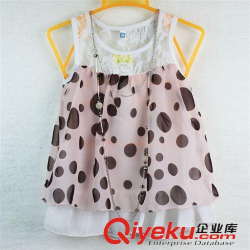 【夏款外貿(mào)童裙】 歐美時(shí)尚新款童裙品牌童裝女蕾絲拼接印花女童連衣裙公主裙配掛飾