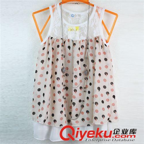 【夏款外貿(mào)童裙】 新款歐美時(shí)尚童裝品牌童裙蕾絲拼接圓點(diǎn)女童連衣裙公主裙配掛飾