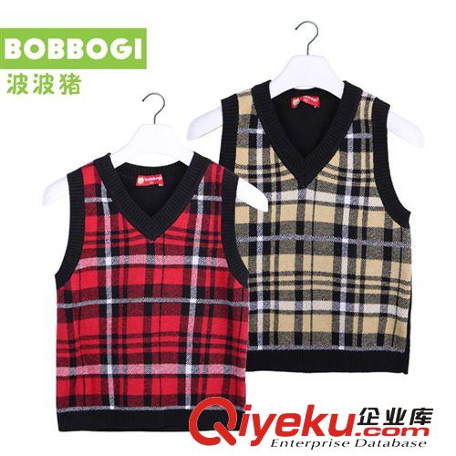 tj清倉(cāng) 2014新品外貿(mào)兒童波波豬純棉馬甲 男童保暖卡通童馬甲 英倫棉背心