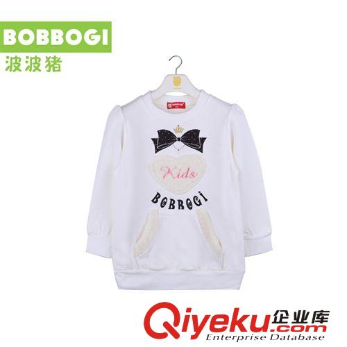 每周二上新 tj秋冬童衛衣2014新款 女童長袖小衛衣 絨衫純棉套頭衛衣全棉原始圖片2