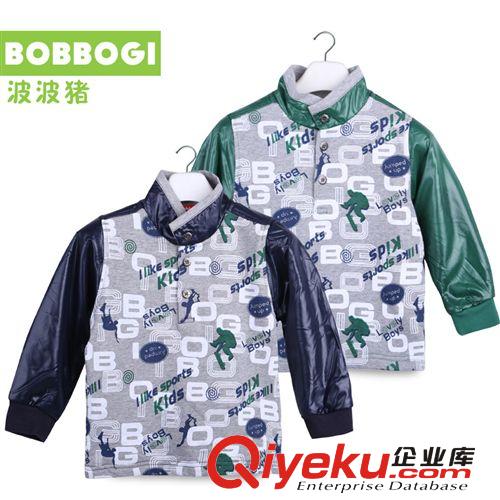 冬款新款 bobbogi潮牌童裝 兒童戶外運動卡通沖鋒衣 男童防風衣外套批發