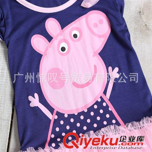 童裙 廠家直銷 2014夏季童裝 Peppa pig/佩佩豬 女童短袖公主連衣裙原始圖片3