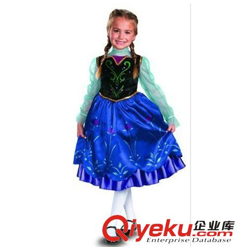 冰雪奇緣系列 2014夏季新款冰雪奇緣禮服連衣裙 歐美外貿童裝一件代發原始圖片2