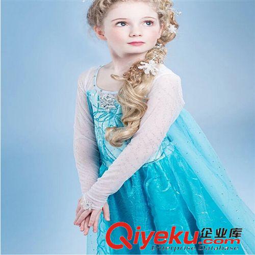 冰雪奇緣系列 外貿童裝 2014歐美出口公主 冰雪奇緣連衣裙  工廠現貨直銷原始圖片2