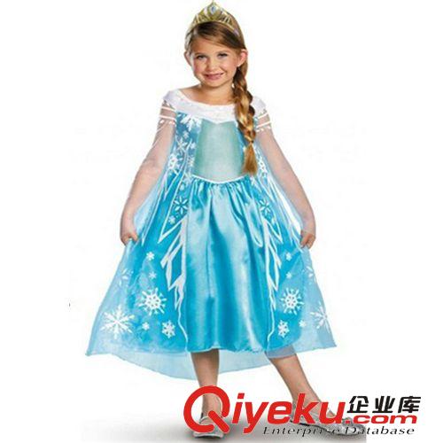 淘寶一件代發專區 2014夏季新款冰雪奇緣禮服連衣裙 歐美外貿童裝一件代發原始圖片3