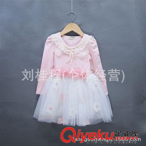 【秋冬·新品】自制の連衣裙 2014秋冬女童長(zhǎng)袖連衣裙 韓版太陽(yáng)花gd蕾絲公主裙蓬蓬裙原始圖片2