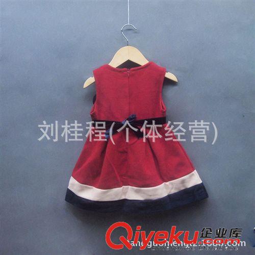 【秋冬·新品】自制の連衣裙 品牌童裝童裙 秋冬款女童韓版新款羊毛呢背心裙 中童花朵連衣裙原始圖片3