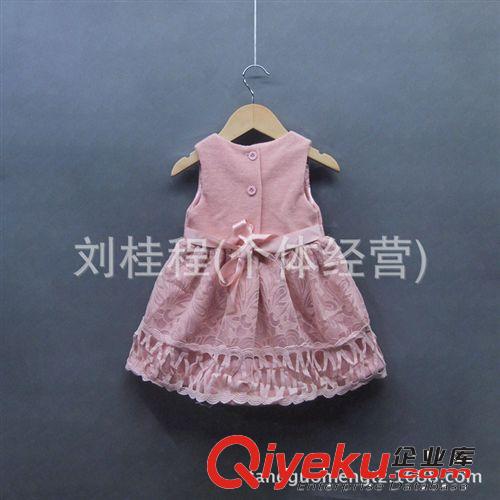 【秋冬·新品】自制の連衣裙 品牌童裝 兒童秋冬公主裙2014新款童裝女童毛呢背心裙 加絨加厚原始圖片2