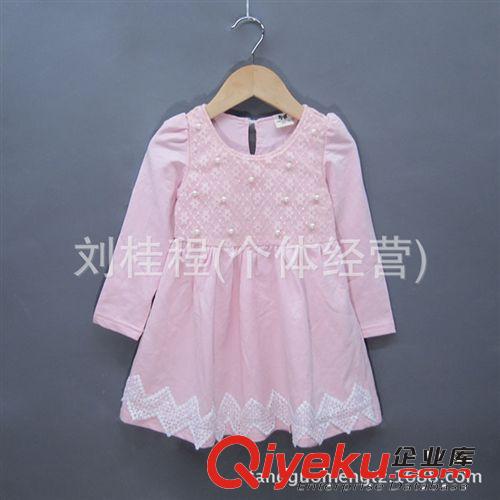 【秋冬·新品】自制の連衣裙 2014秋款童裝 韓版女童長袖連衣裙 gd純棉蕾絲公主裙原始圖片2