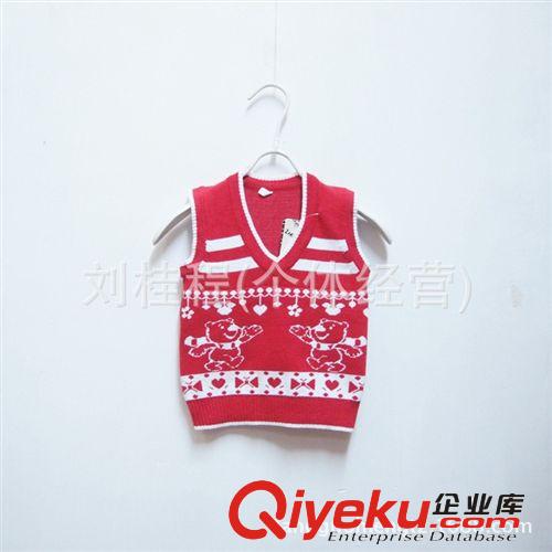 【秋冬·新品】小童の毛衣 8205#韓版針織衫 圓領(lǐng)套頭圓領(lǐng)純棉馬甲 嬰幼童小熊圖案原始圖片3