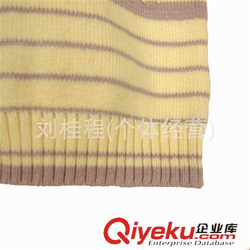 【秋冬·新品】小童の毛衣 廣東產(chǎn)地 韓版小童寶寶秋冬款純棉條紋開衫毛線針織馬甲原始圖片2