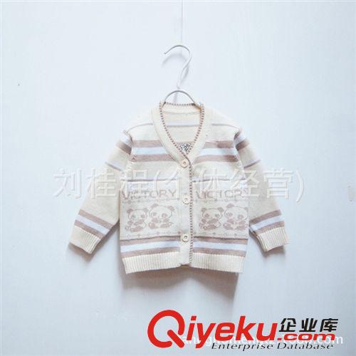 【秋冬·新品】小童の毛衣 8136#中小童寶寶嬰兒裝 薄款春秋童裝開衫純棉毛衣 熊貓圖案原始圖片3