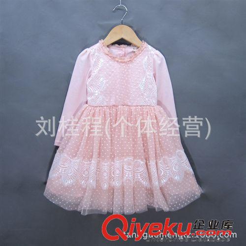【公主系列專區(qū)】 品牌韓國童裝 秋款童裙中大女童連衣裙 新款韓版蕾絲公主裙原始圖片2