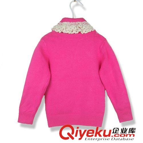 ☆性別專區(qū) 童裝批發(fā) 2014秋冬新款花邊高領(lǐng)女童打底毛衣 品質(zhì)毛衣原始圖片2