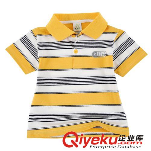 熱銷產(chǎn)品 廠家直銷夏天熱賣 翻領(lǐng)條紋短袖T恤 時尚歐美polo衫  大西瓜童裝原始圖片3