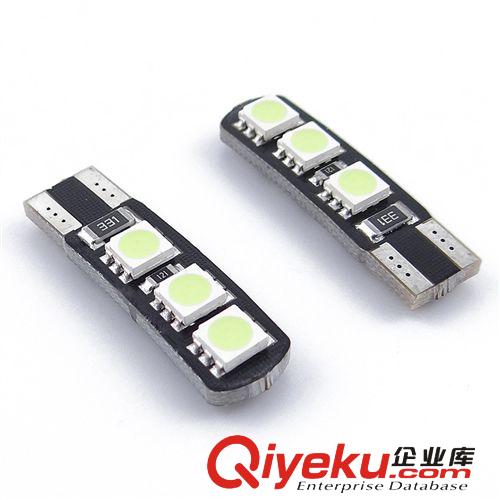 車燈改裝T10 W5W 6LED-5050示寬燈解碼汽車小燈新款冰藍色超亮6燈原始圖片2