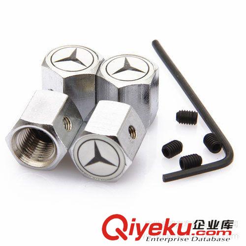 汽車氣門嘴帽奔馳 輪轂氣門嘴 改裝氣門嘴蓋 （帶六腳防盜）原始圖片2