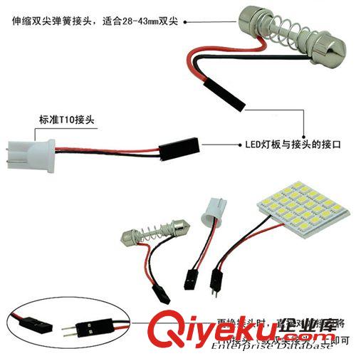 汽車LED閱讀燈車頂燈 房燈LED 車內(nèi)照明燈 后備箱燈 雙尖T10 通用