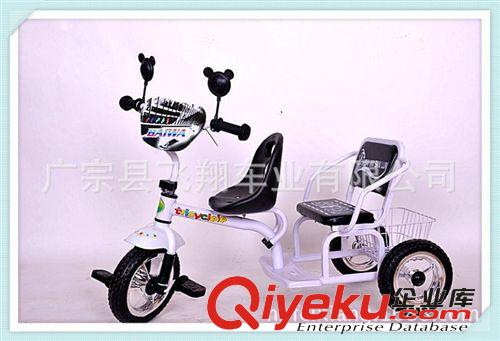 廠家直銷 兒童腳踏車 雙人騎三輪車加大靠背 兒童三輪車 童車直銷原始圖片2
