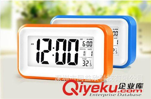 簡約新奇特臥室創意夜光感應聰明鐘 靜音懶人鬧鐘聰明鐘 電子時鐘原始圖片2