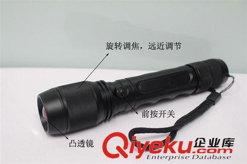 8058美國CREELED鋁合金防水防狼強光遠射充電大攻率手電筒原始圖片2