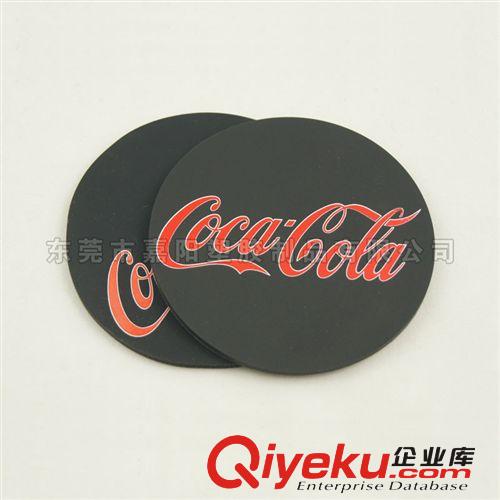 廠家定制可口可樂杯墊 空的可印logo杯墊 空白可印logo硅膠杯墊原始圖片2