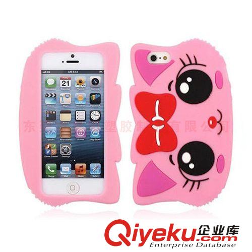 供應韓國cover+logic蘋果5手機套 立體小貓臉iphone5手機套原始圖片2