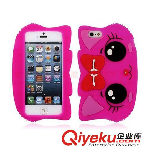 供應韓國cover+logic蘋果5手機套 立體小貓臉iphone5手機套原始圖片3